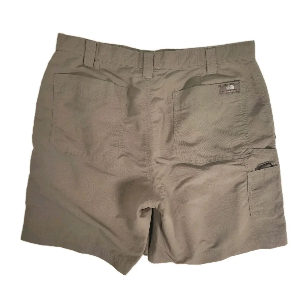 The North Face Cargo Shorts Mens 34×7.5 Tan Nylon Outdoor Hike Utility Gorpcore